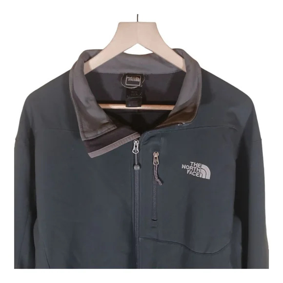 The North Face Men's Fleece Jacket Size XL Navy Blue & Gray Warm Winter Fall - Picture 2 of 10